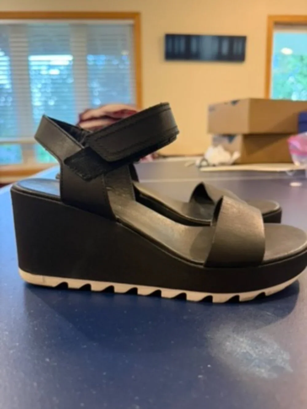Black Sorel Wedges